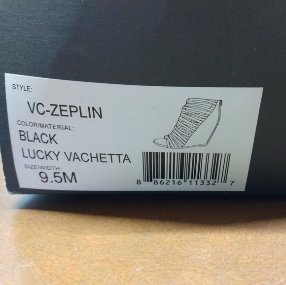 Vince Camuto Zeplin Wedges Black Women's Size 9.5M - Picture 10 of 10
